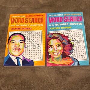 Word Search Puzzle Books Notable Quotes Martin Luther King, and Oprah.❤️